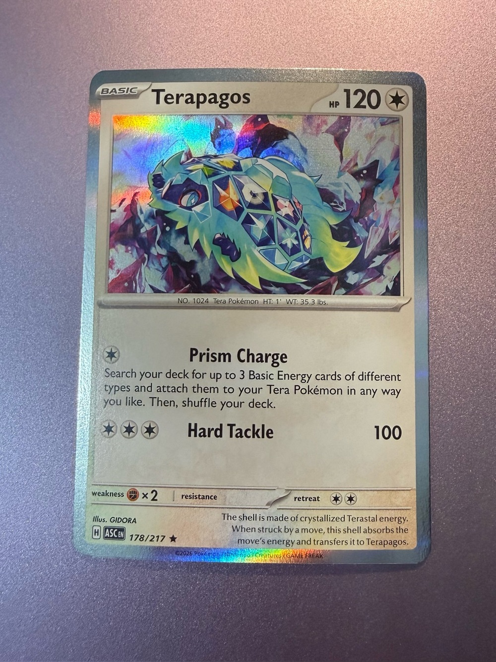 Pokemon TCG Terapagos Holo 178/217